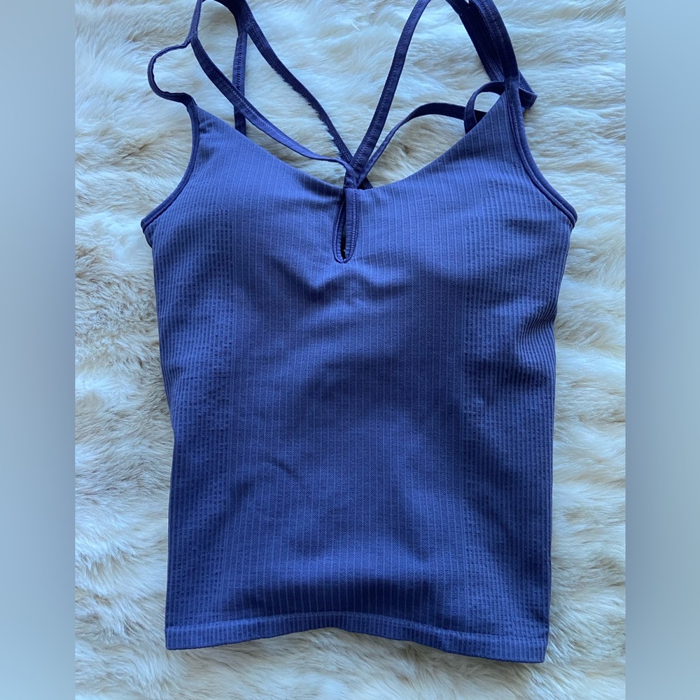lululemon athletica Ribbed Strappy Tank Top in Deep Purple